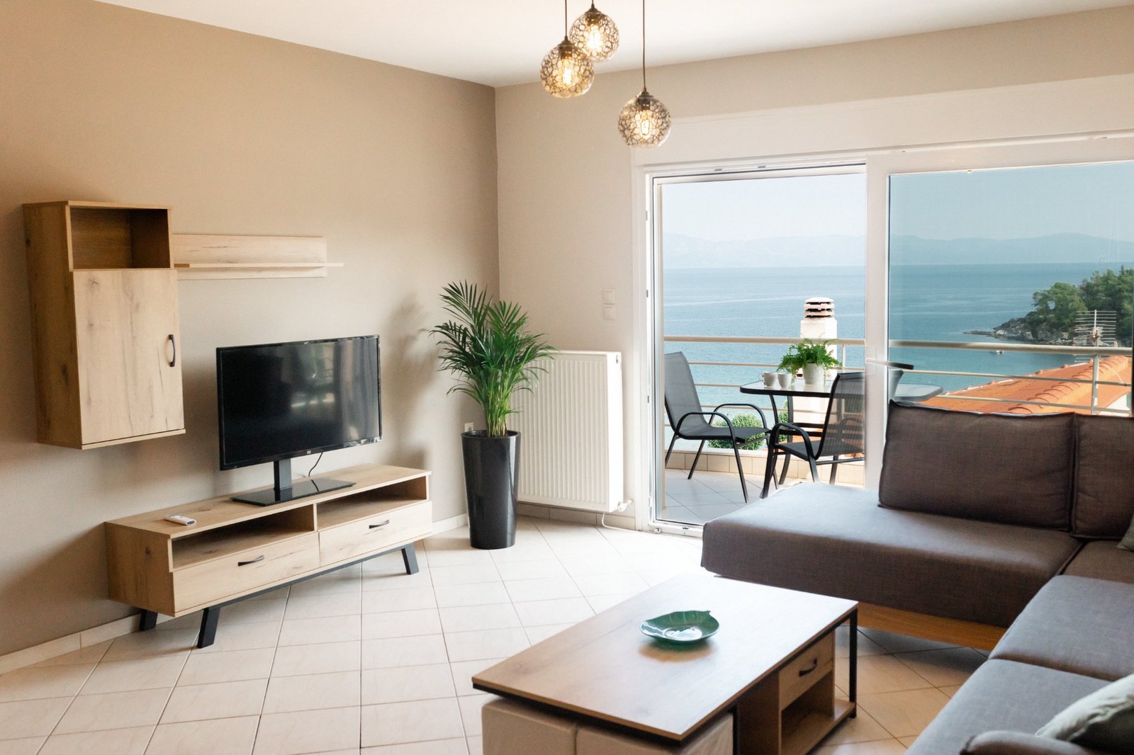 Stunning Aegean sea view from Bellevue Homes in Kavala, Greece